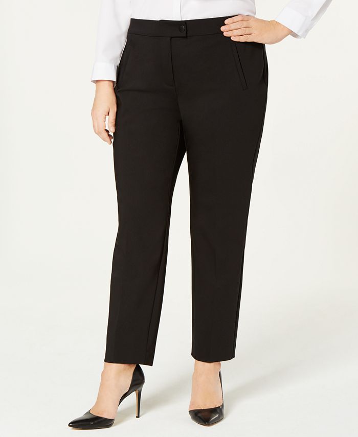 Alfani Plus Size Enamel-Snap Pants, Created for Macy's - Macy's