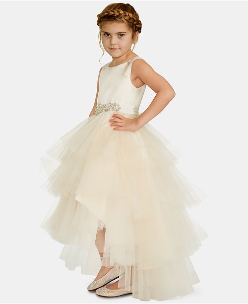 Rare Editions Little Girls Satin Tulle Fairy Dress Reviews Macy S