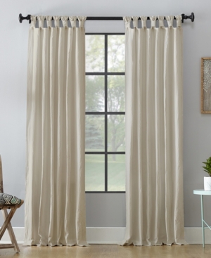 Archaeo 52" X 63" Washed Cotton Twist Tab Curtain In Oatmeal