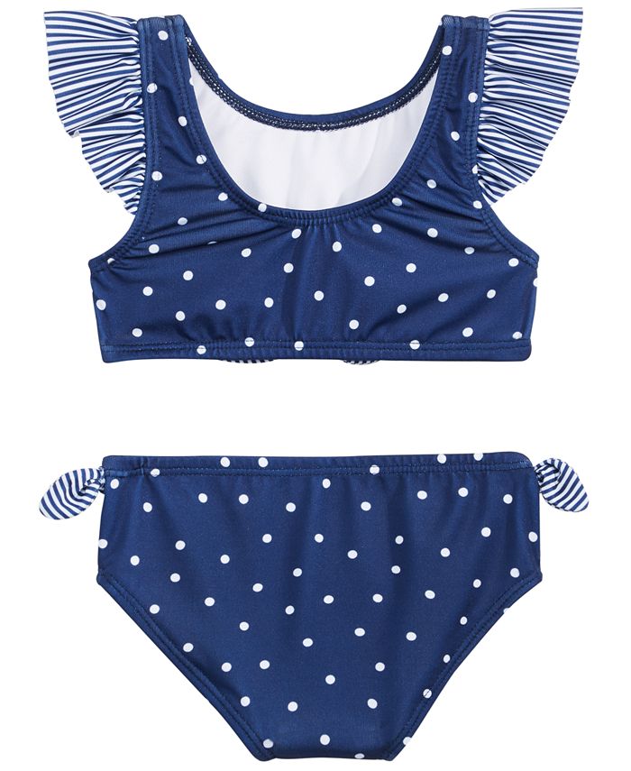 Penelope Mack Little Girls 2-Pc. Dot-Print Swimsuit - Macy's