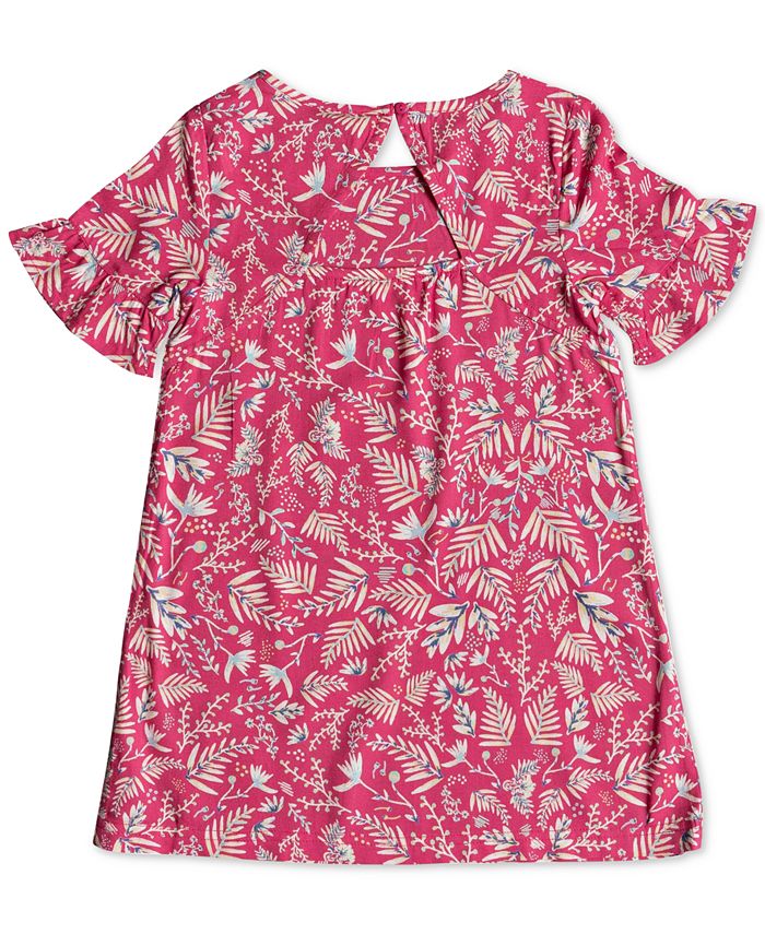 Roxy Toddler Girls Printed Ruffle-Sleeve Dress - Macy's