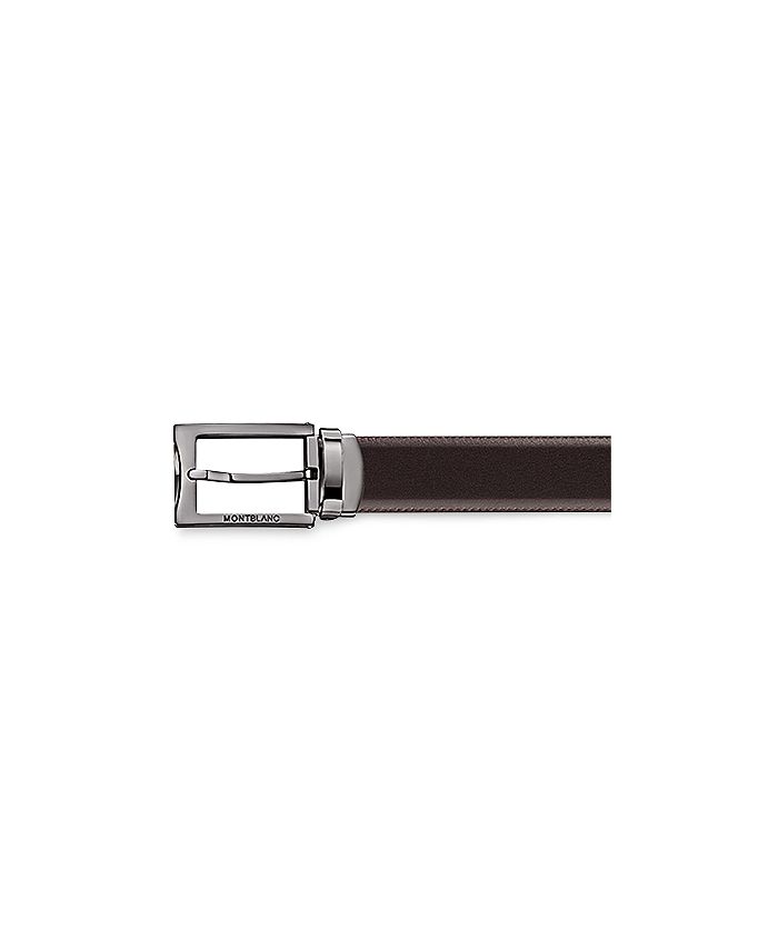Montblanc Men's Business Line Reversible Leather Belt & Reviews - Belts ...