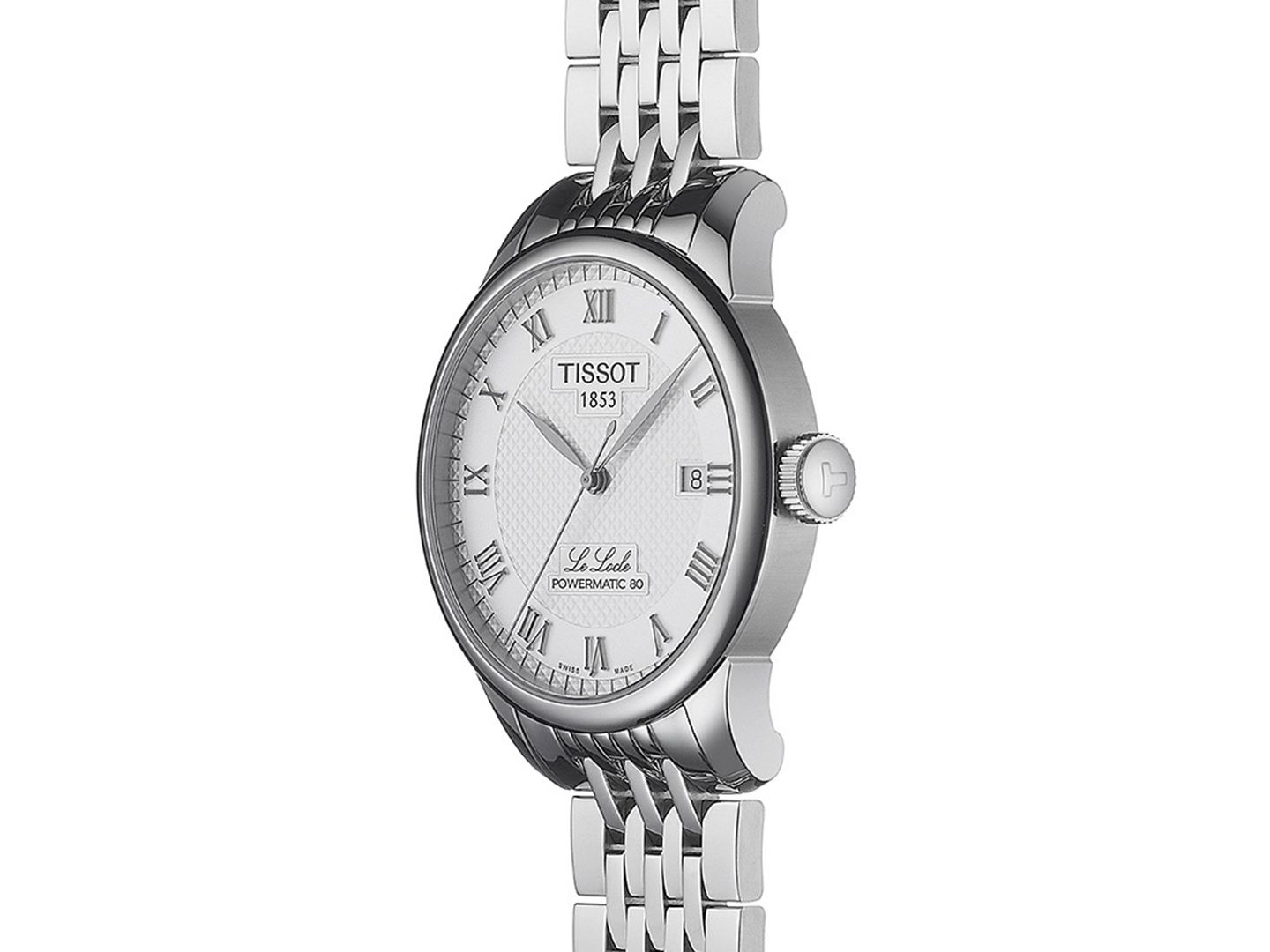 Мужские часы Tissot Swiss Le Locle на стальном браслете, 39 мм — фото 4