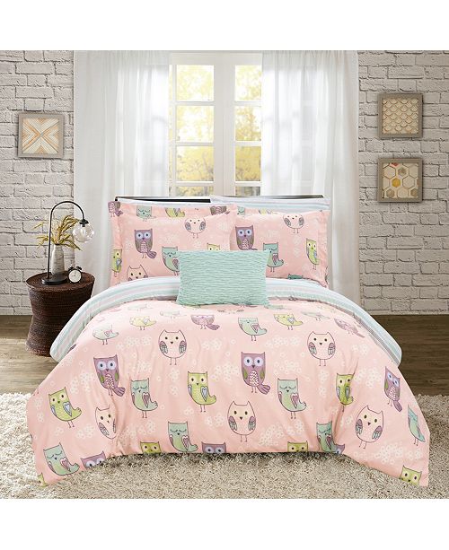 Chic Home Owl Forest 6 Piece Twin Bed In A Bag Comforter Set