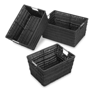 Whitmor 3-Pc Rattique Storage Baskets