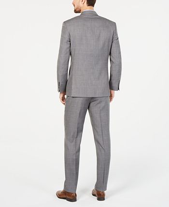 Marc New York Men's Modern Fit Stretch Birdseye Suit Blue Size 40