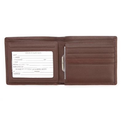 Men'S Bifold Wallet With Double Id Flap