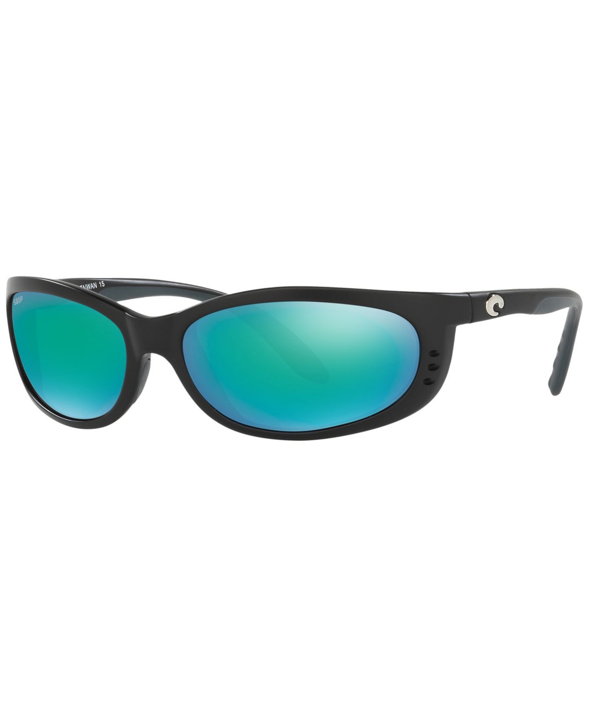 Costa Del Mar Polarized Sunglasses, Fathomp In Black Matte,blue Polar