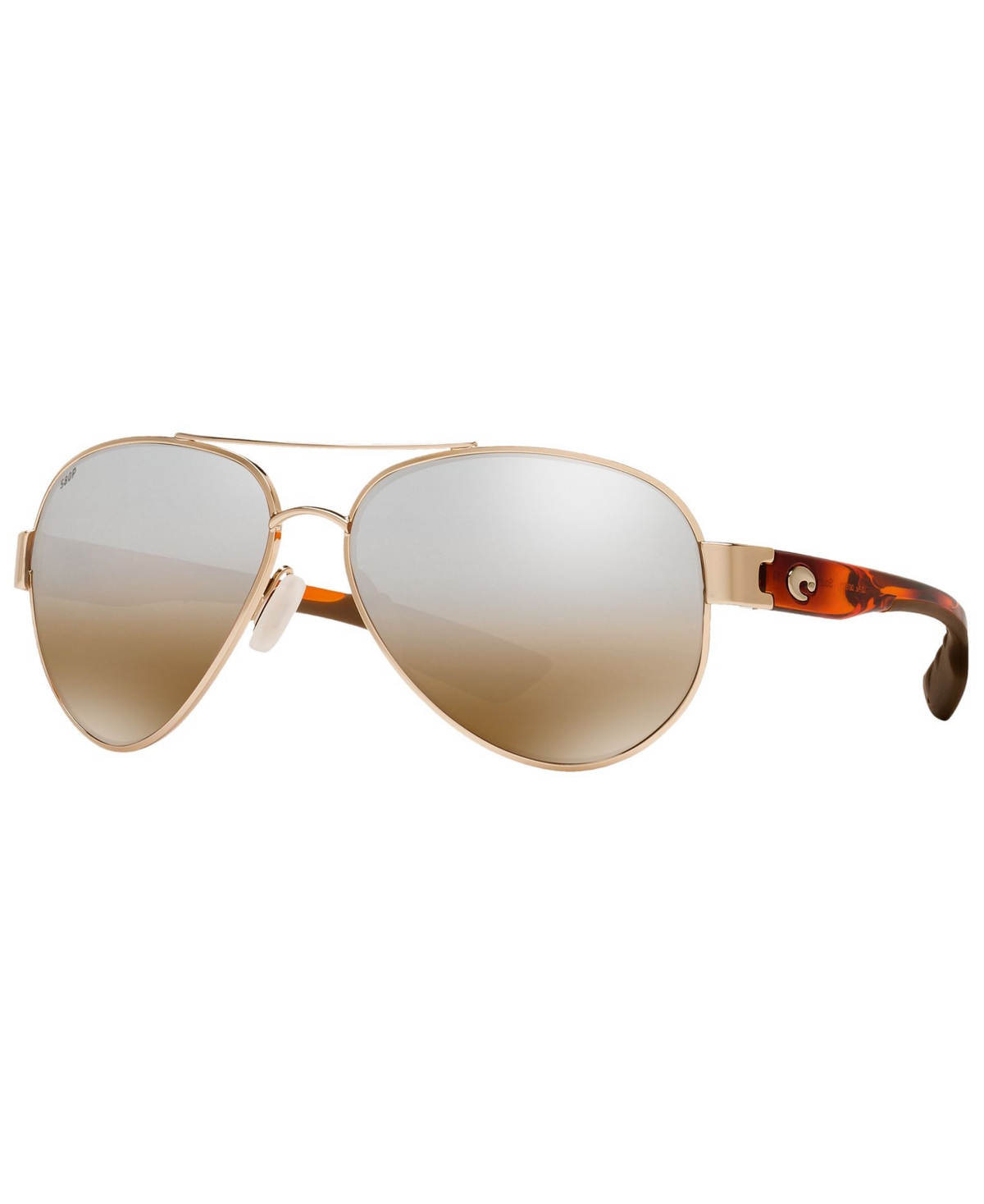 Shop Costa Del Mar Unisex Polarized Sunglasses, South Point In Gold Light,silver Mirror Polar