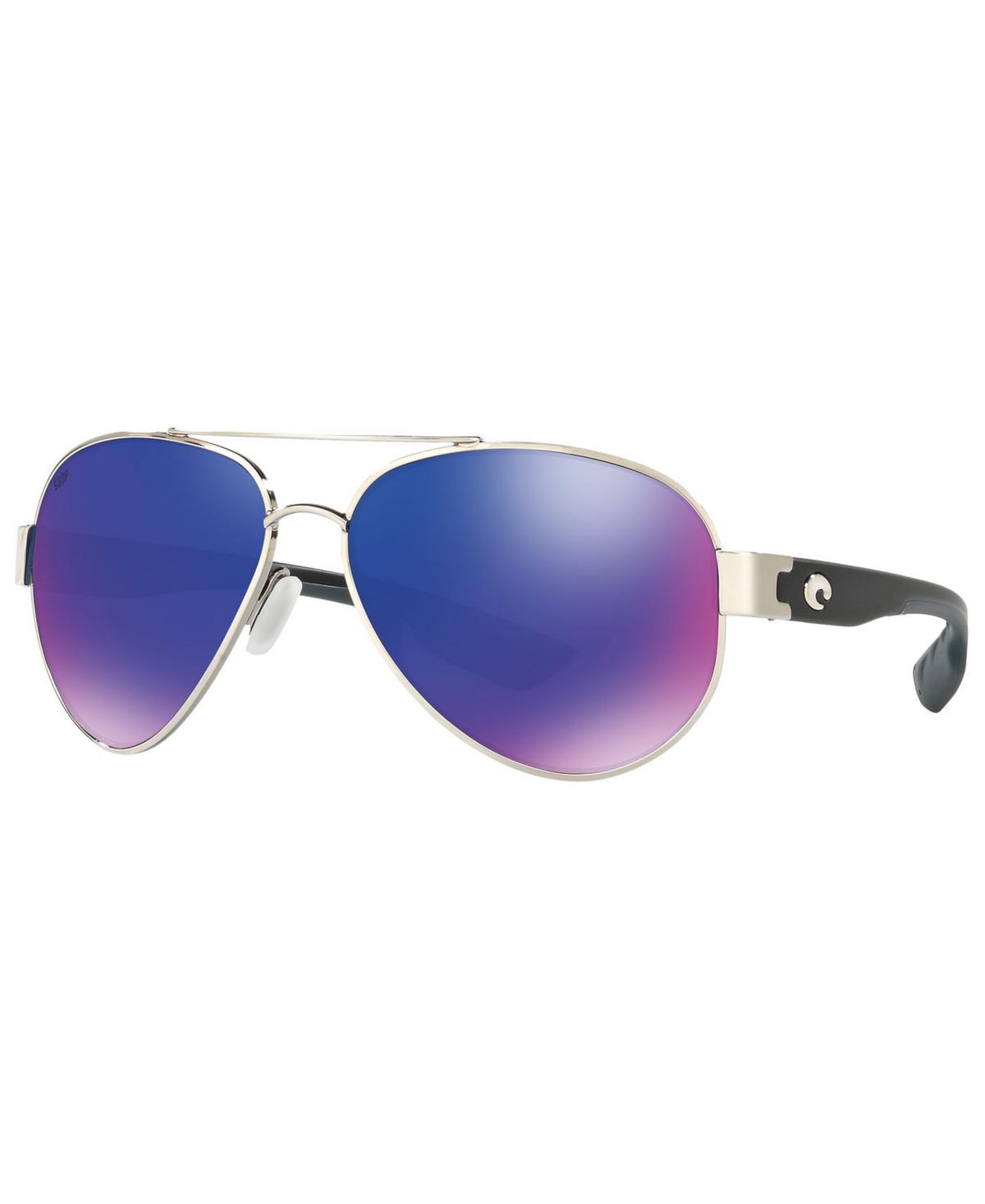 Costa Del Mar Unisex Polarized Sunglasses, South Point In Silver,blue Mirror Polar