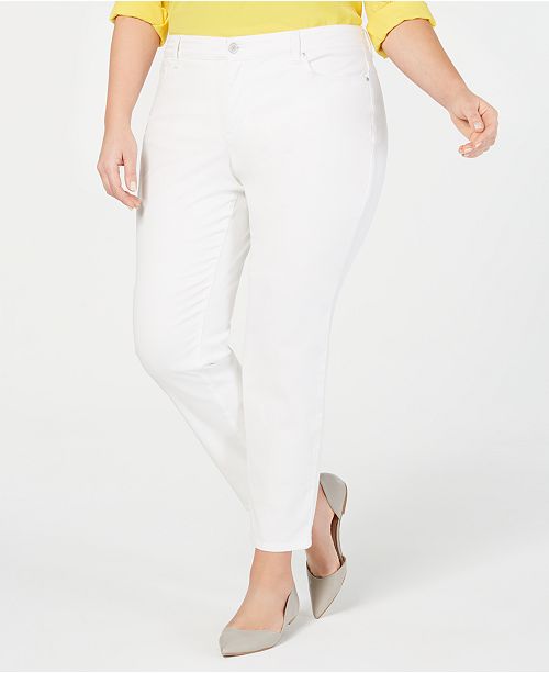 Charter Club Plus Size Mid-Rise Skinny Jeans, Created for Macy's ...