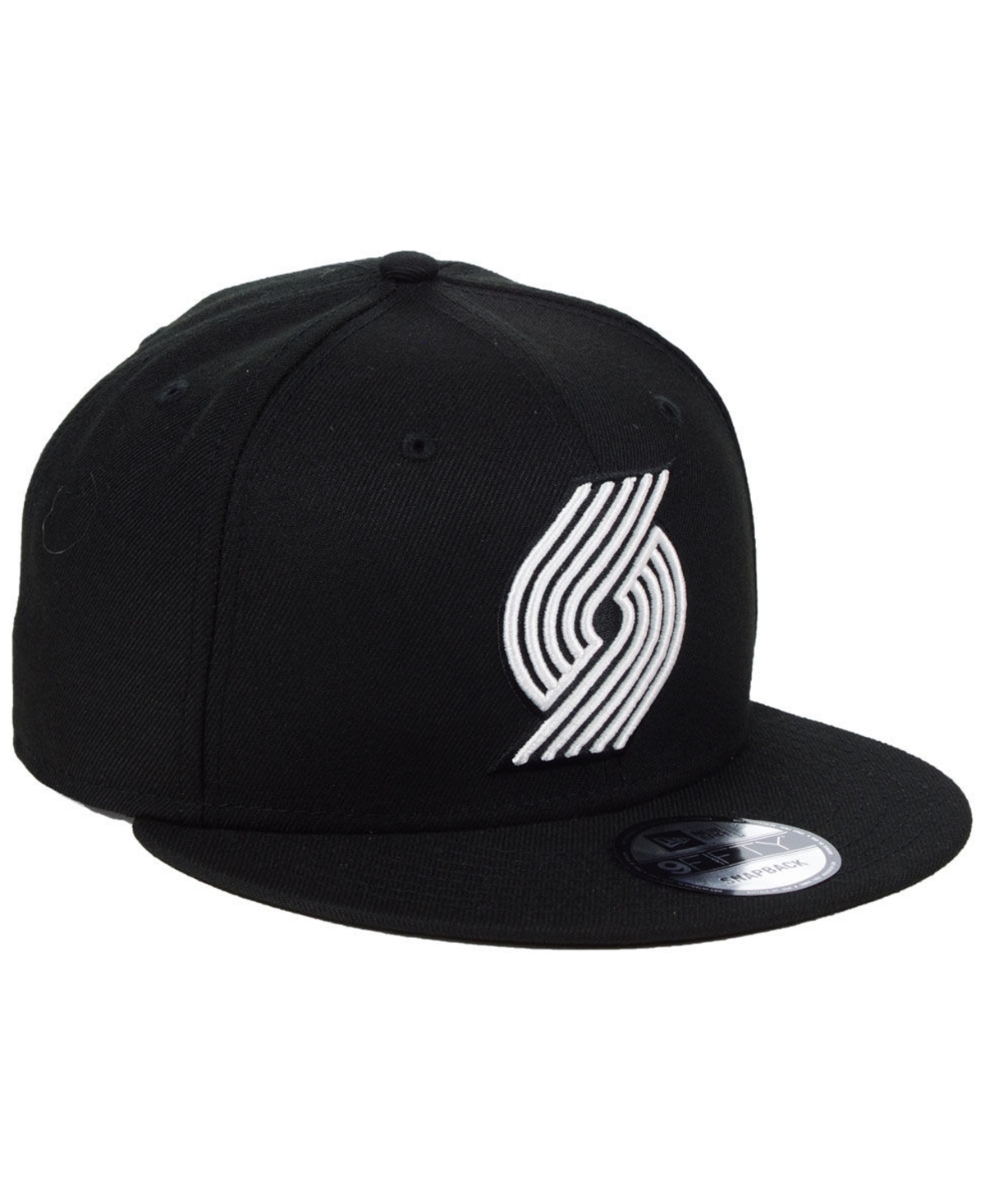 New Era Portland Trail Blazers Black White 9FIFTY Snapback Cap