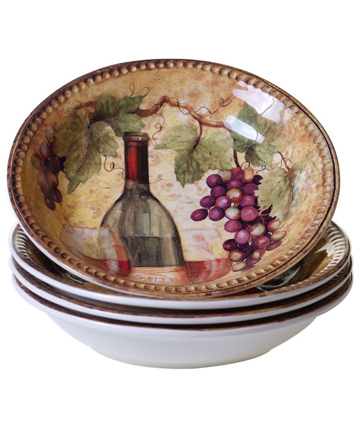 Certified International Gilded Wine 4Pc. Soup/Pasta Bowl & Reviews