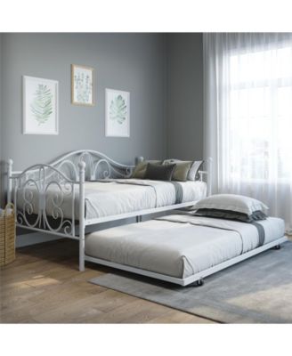 EveryRoom - Bradford Full Full Metal Daybed and Twin Size Trundle in White