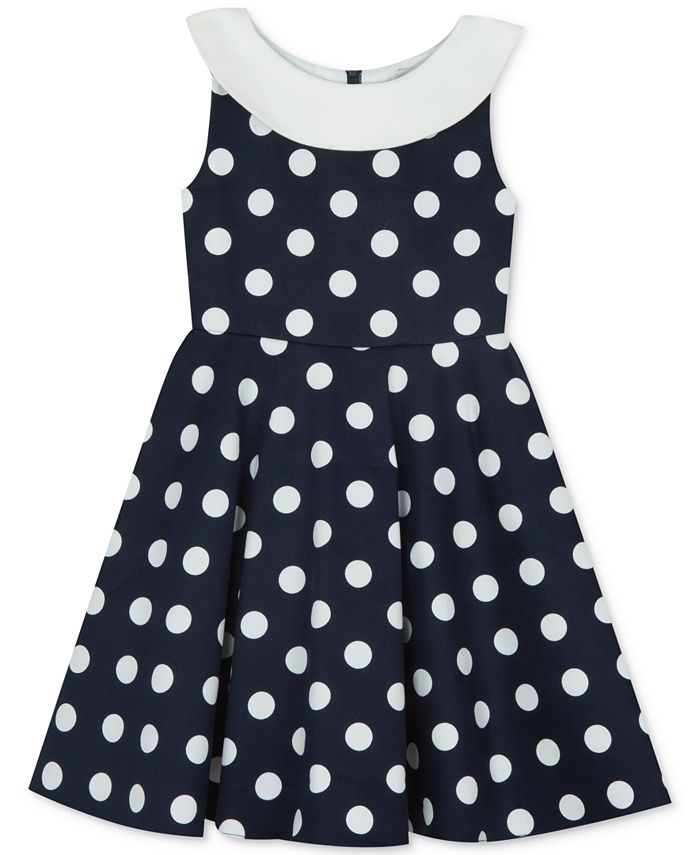 Rare Editions Toddler Girls Polka Dot Sailor Dress - Macy's