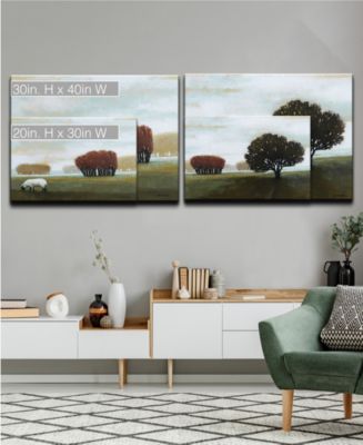 Ready2HangArt 'Rain' Abstract Blue Canvas Wall Art Collection - Macy's