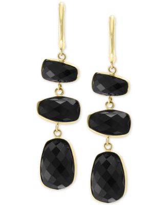 EFFY Collection - Onyx Triple Drop Earrings in 14k Gold