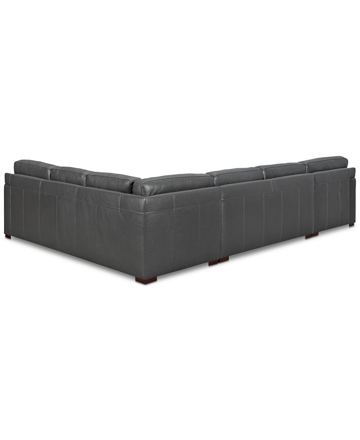 Furniture CLOSEOUT! Avenell 3Pc. Leather Sleeper Sectional Sofa with