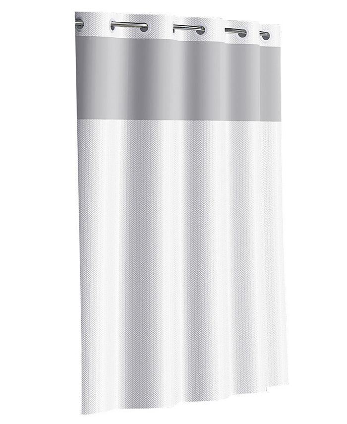 Hookless Herringbone 3in1 Shower Curtain & Reviews Shower Curtains