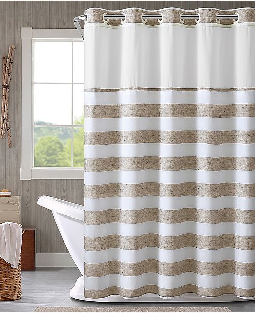 Hookless Yarndye Stripe 3-in-1 Shower Curtain & Reviews - Shower ...