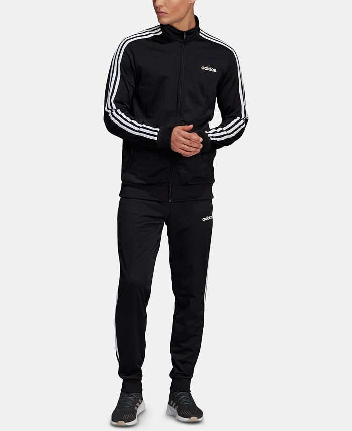 adidas Men's Essentials 3-Stripes Tricot Track Jacket & Reviews ...