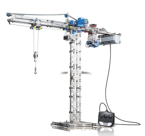 Детский конструктор Eitech Exclusive Series Deluxe Motorized Crane, цвет: Серебряный