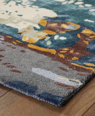 Galaxy 21903 Blue/Gray 5' x 8' Area Rug