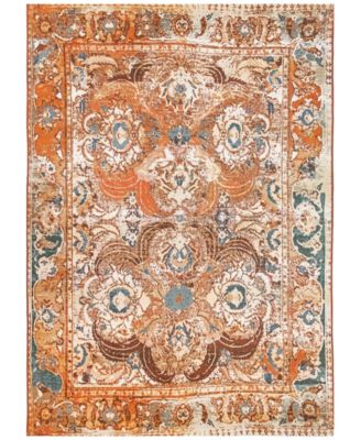 Liora Manne' - Marina 8044 Kashan Amber 1'11" x 7'6" Indoor/Outdoor Runner Area Rug