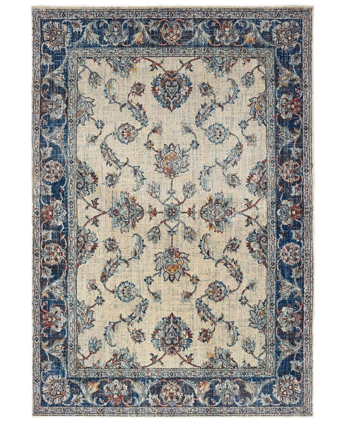 Oriental Weavers - Pandora 1802E Ivory/Blue 3'10" x 5'5" Area Rug