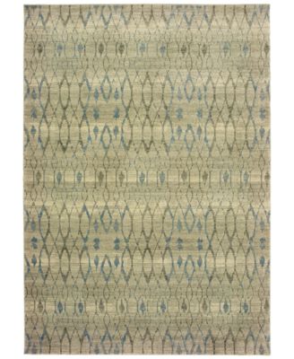 Oriental Weavers - Raleigh 1807H Ivory/Blue 7'10" x 10'10" Area Rug