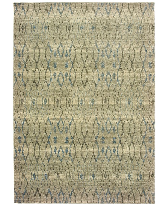 Oriental Weavers - Raleigh 1807H Ivory/Blue 3'10" x 5'5" Area Rug