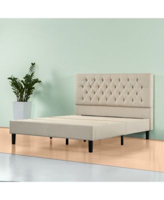 zinus upholstered modern classic tufted platform bed