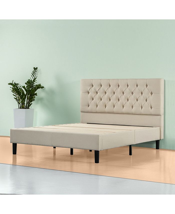 Zinus Misty Platform Bed Frame No Box, Queen Bed Frame With Headboard Box Spring Required