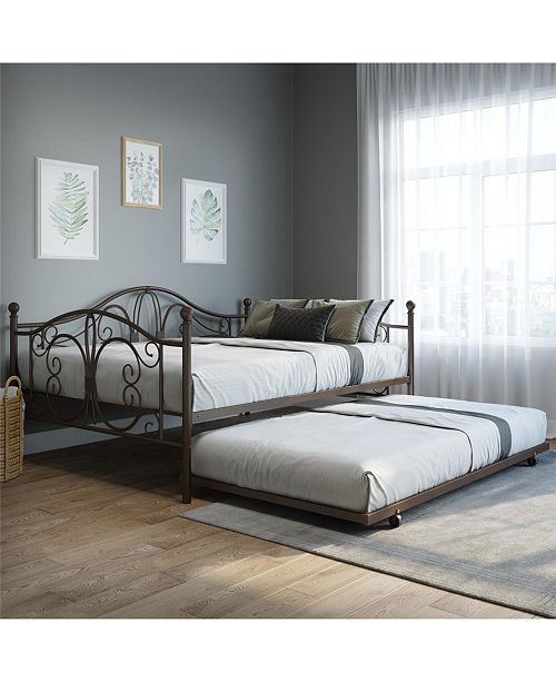 Everyroom Bradford Twin Twin Metal Daybed And Twin Size Trundle