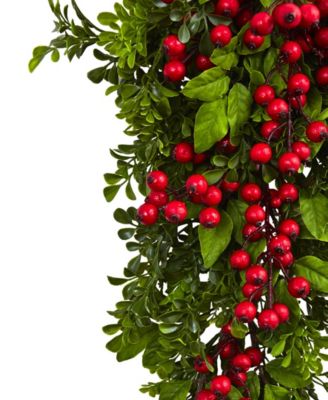 26" Berry Boxwood Teardrop