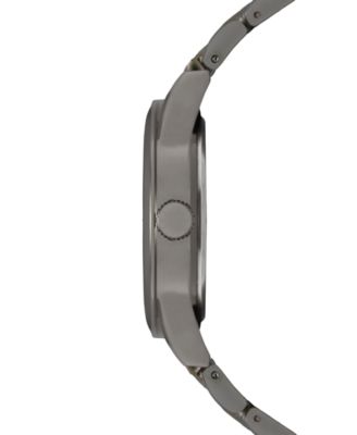 Geoffrey Beene Textured Dial Genuine Diamond Watch