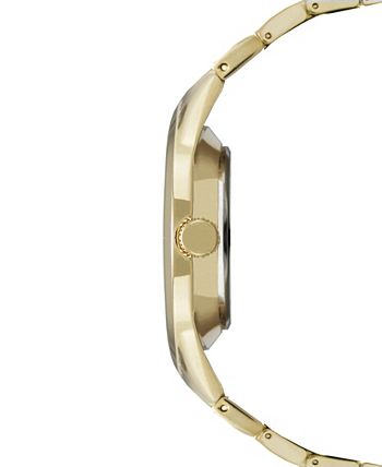 Geoffrey Beene Black Dial Genuine Diamond Dial Slim Bracelet Watch - Macy's