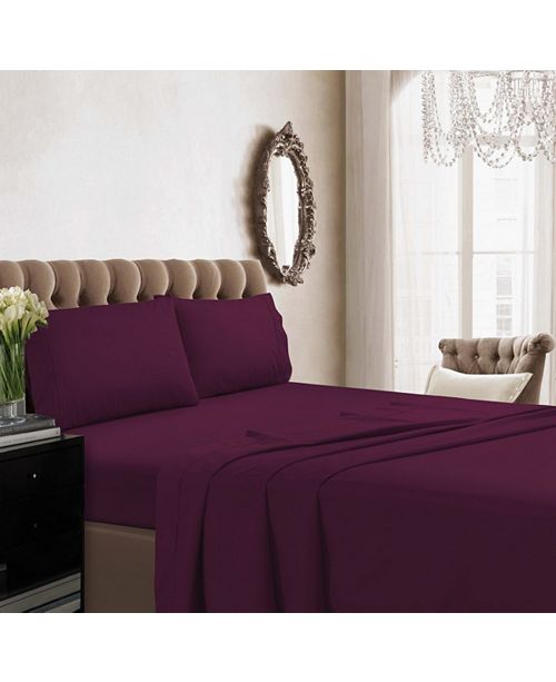 Tribeca Living 350 Thread Count Cotton Percale Extra Deep Pocket Queen Sheet Set & Reviews