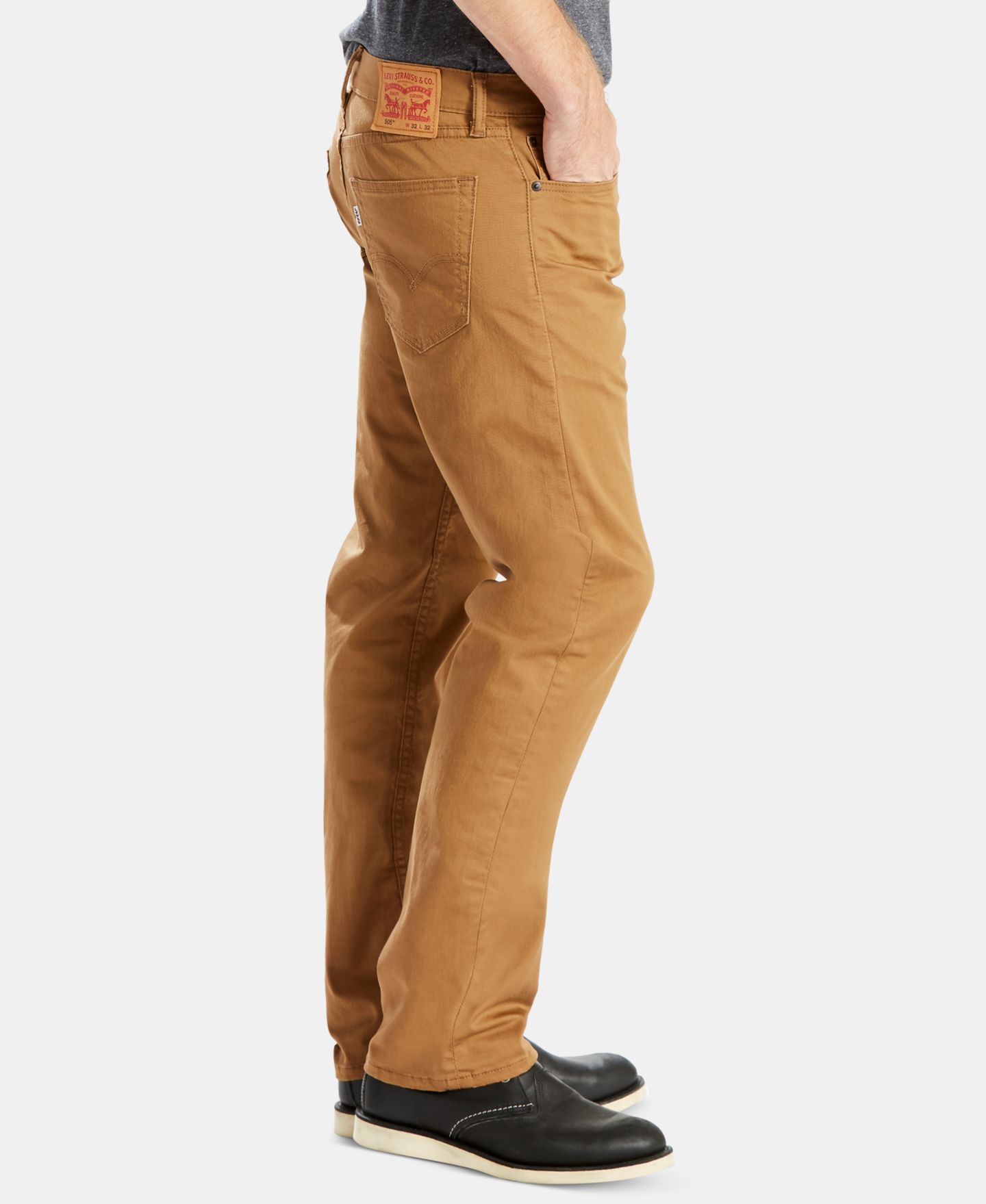 Мужские джинсы Levi's 505™ Regular Fit Slub Twill Stretch, цвет: Caraway — фото 3
