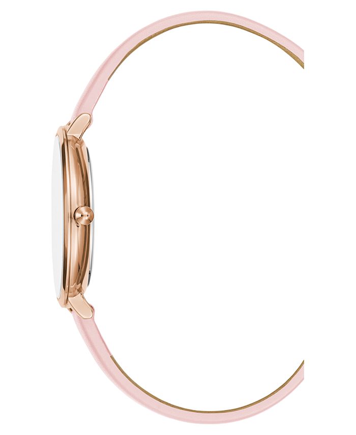 BCBGMAXAZRIA Ladies Pink Strap Watch with Rose Gold Dial, 34mm - Macy's