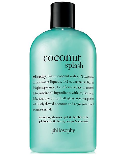 philosophy Coconut Splash Shampoo, Shower Gel & Bubble Bath, 16oz