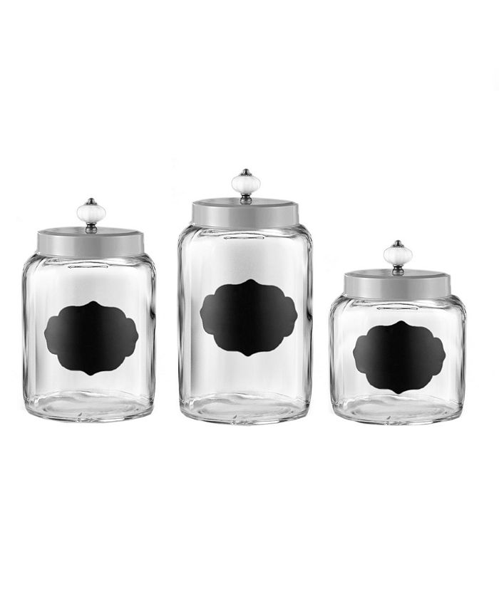 American Atelier Jay Imports Glass Canister, Set of 3 Macy's
