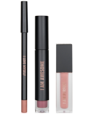 Realher 3-pc. Lip Set In I Am Awesome (deep Nude)