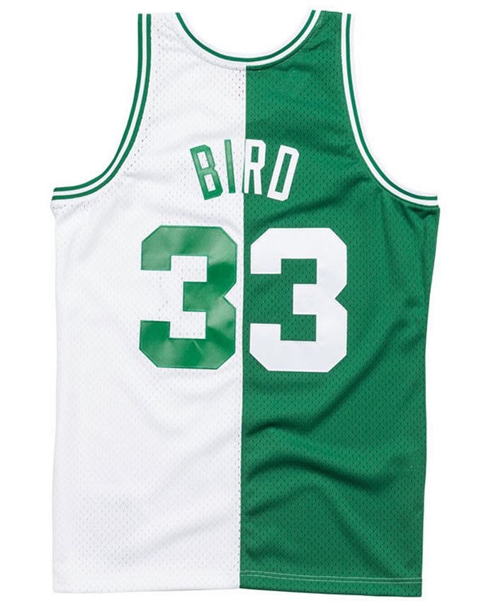 Mitchell & Ness Men's Larry Bird Boston Celtics Split Swingman Jersey ...