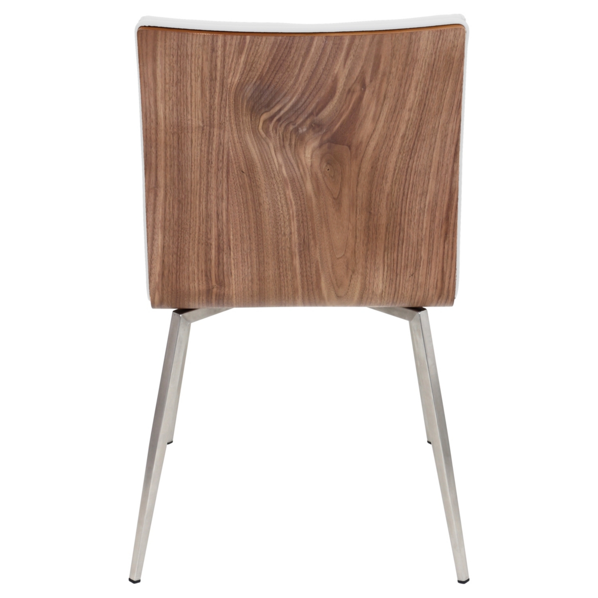 Lumisource Mason Chair with Swivel in Stainless Steel and Faux Leather Set of 2