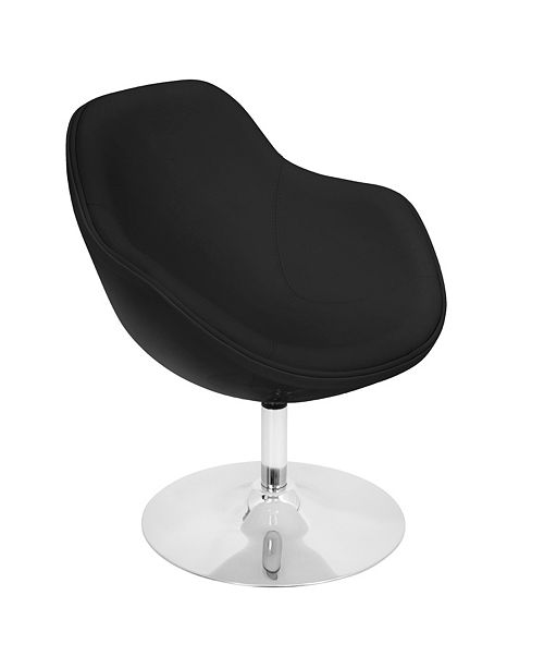Lumisource Saddle Brook Chair With Swivel In Faux Leather