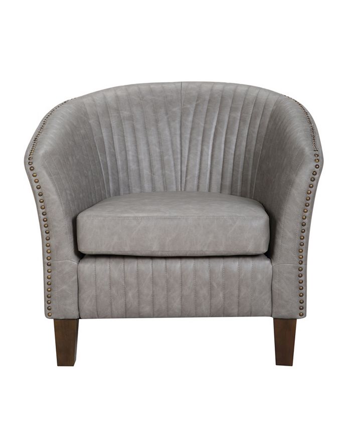 Lumisource Shelton Club Chair in Light Faux Leather & Reviews