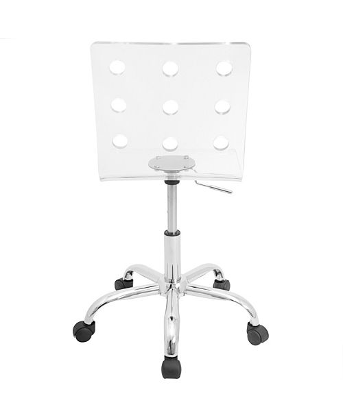 Lumisource Swiss Adjustable Office Chair With Swivel In Clear