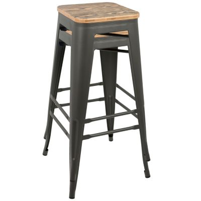 Oregon Stackable Barstool Set of 2