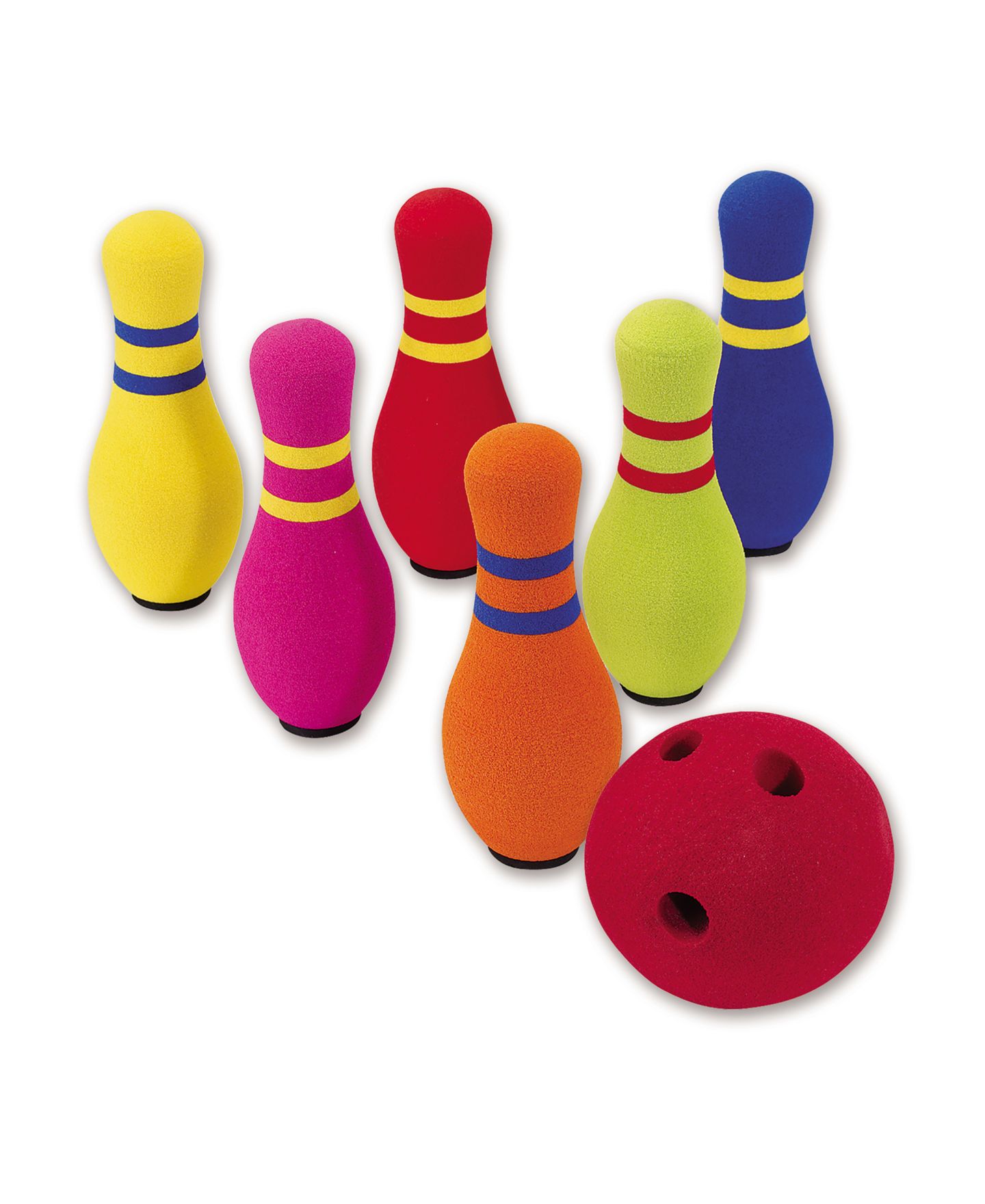 Детские игрушки MasterPieces Puzzles Fundamental Foam Weighted Ball Bowling Set, 6-Piece, Ages 3+ — фото 1